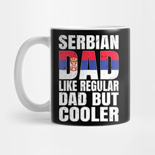 Serbian Dad Serbia Flag Men Kids Boys Girls Fathers Day Mug